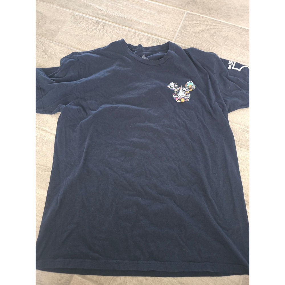 Walt Disney World 50th Anniversary Navy Graphic T-Shirt XL Mickey Mouse Park Map